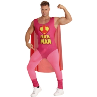 Fuck Man Superhelt Kostume Pink