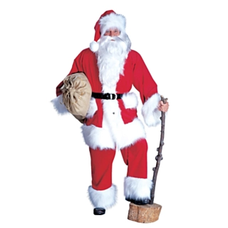 Klassisk Rød Deluxe Julemandskostume
