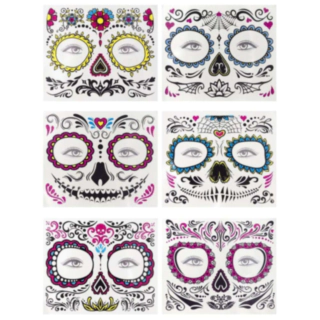 Día De Los Muertos Falske Ansigtstatoveringer