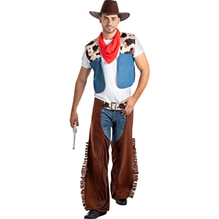 Cowboy Kostume Blå/Brun