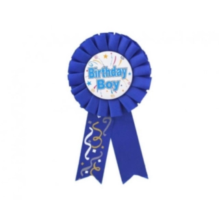 Birthday Boy Medaljerosette Blå
