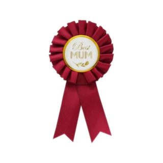 Best Mum Medaljerosette Rød