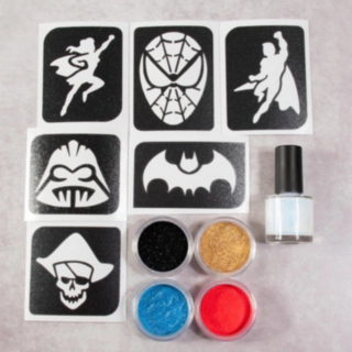 Superhelt Glitter Tatoveringer