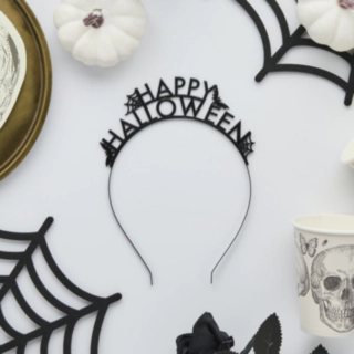 Happy Halloween Hårbøjle Sort