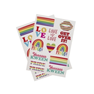 Pride Regnbue Falske Tatoveringer