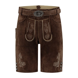 Lederhosen Læder Kort Brun