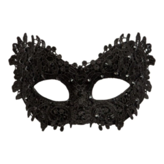 Blonde Maskerade Øjenmaske Sort