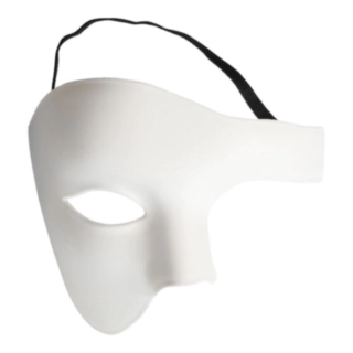 Phantom Halvmaske Hvid