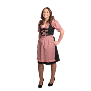 Dirndl Ternet Rød/Sort