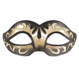 Maskerade Øjenmaske Sort/Guld