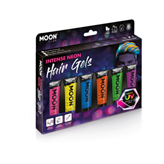 Hårfarve Gel UV Neon Sæt