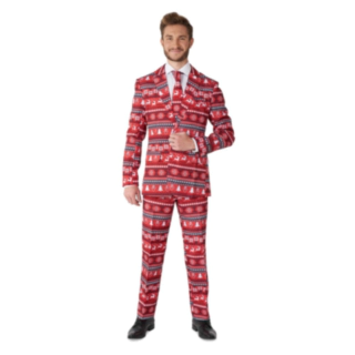 Suitmeister® Nordic Pixel Jakkesæt Rød