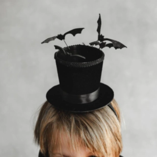 Flagermus Tophat Hårbøjle Sort