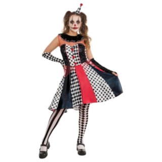 Harlekin Klovn Kostume