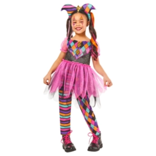 Harlequin Jester Børnekostume
