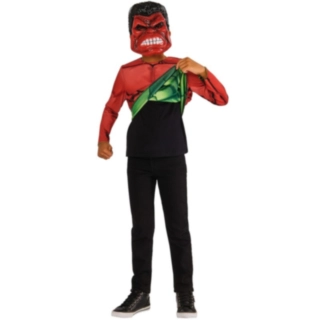 The Hulk® Vendbart Børnekostume Grøn/Rød