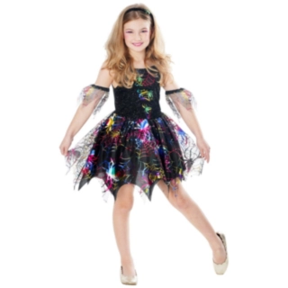 Glitter Edderkop Børnekostume