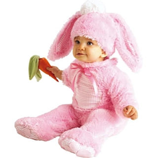 Lyserød Kanin Babykostume