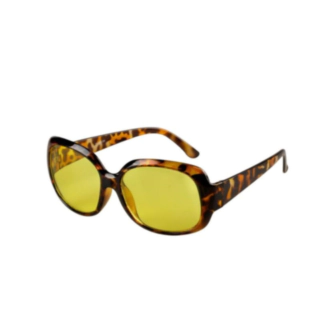 Oversized Briller Brun/Gul