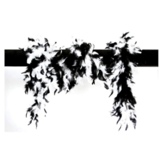 Fjerboa Sort/Hvid 65 g