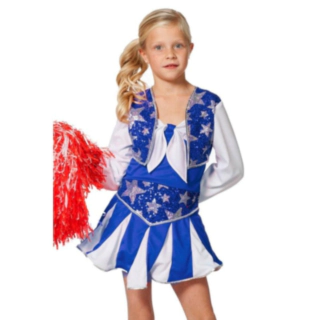 Cheerleader Børnekostume Blå