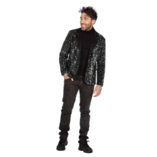 Glitter Blazer Sort