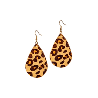 Leopard Dråbe Øreringe
