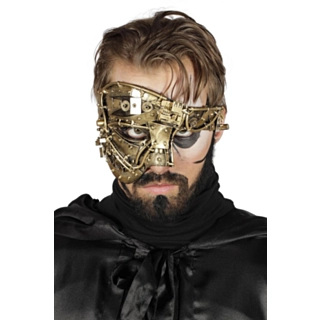Halv Maske Steampunk Guld