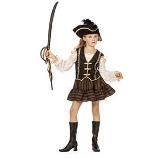 Klassisk Piratpige Børnekostume