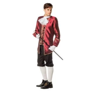 Barok Marquis Kostume Vinrød