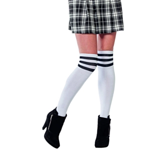 Cheerleader Knæstrømper Hvid