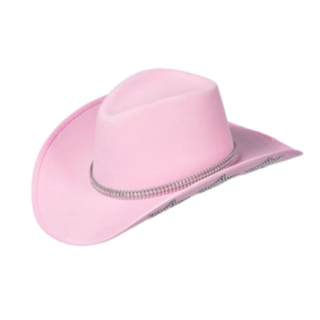 Glitrende Cowboyhat Lyserød