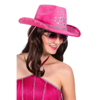 Rhinsten Cowboyhat Pink