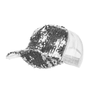 00'er Paillet Kasket Sølv