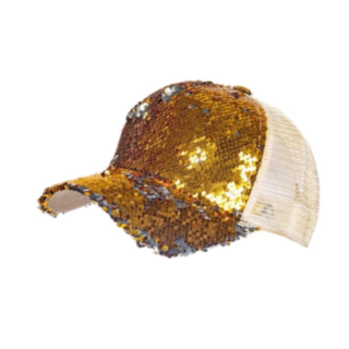 00'er Paillet Kasket Guld