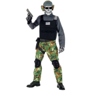 Skeletsoldat B&oslash;rnekostume
