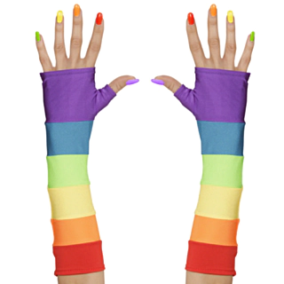 Fingerløse Handsker Regnbue