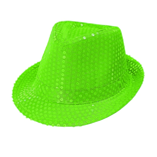 Paillet Fedora Neongrøn