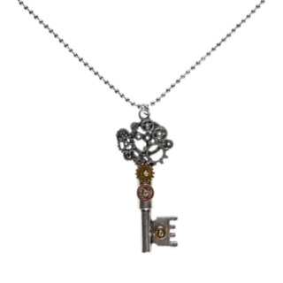 Steampunk Nøgle Halskæde