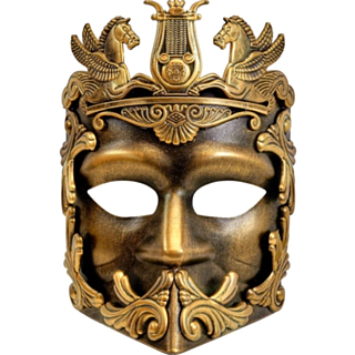 Pegasus Gladiator Maske Guld