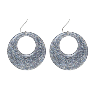 Sølv Glitter Øreringe