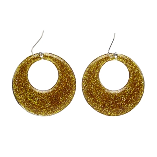 Guld Glitter Øreringe