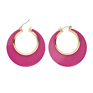 Disko Øreringe Pink/Guld