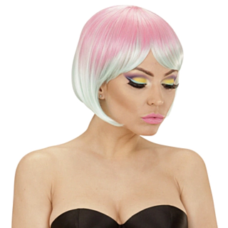 Ombre Rave Paryk Pink/Turkis