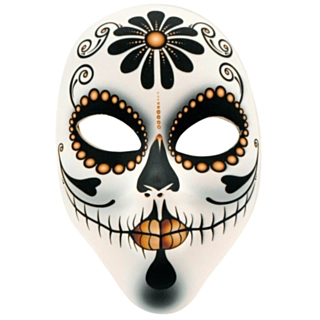 Dia de los Muertos Maske Sort/Orange