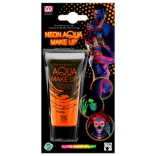 Neon Aqua Makeup Orange