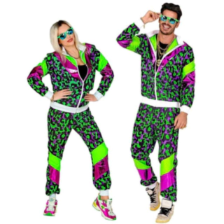 80'er Neon Træningsdragt Kostume