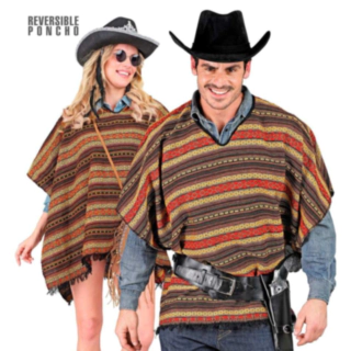 Vendbar Stribet Poncho