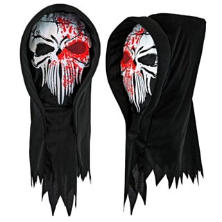 Blodig Reaper Hættemaske Sort