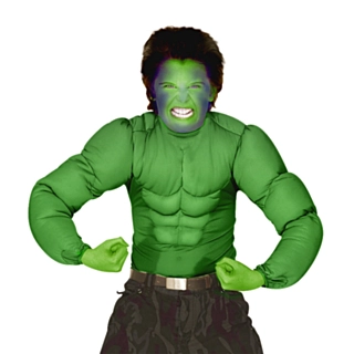 Grøn Muskelbluse Børnekostume